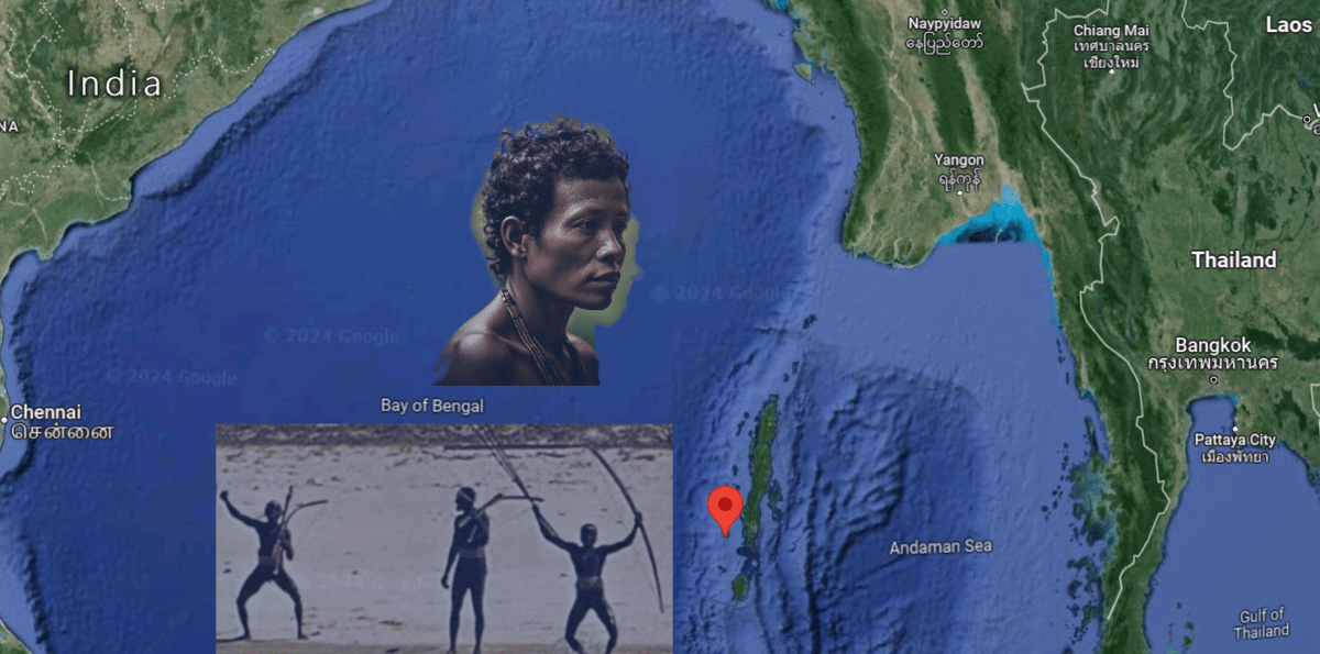 The Sentinelese people on North Sentinel Island